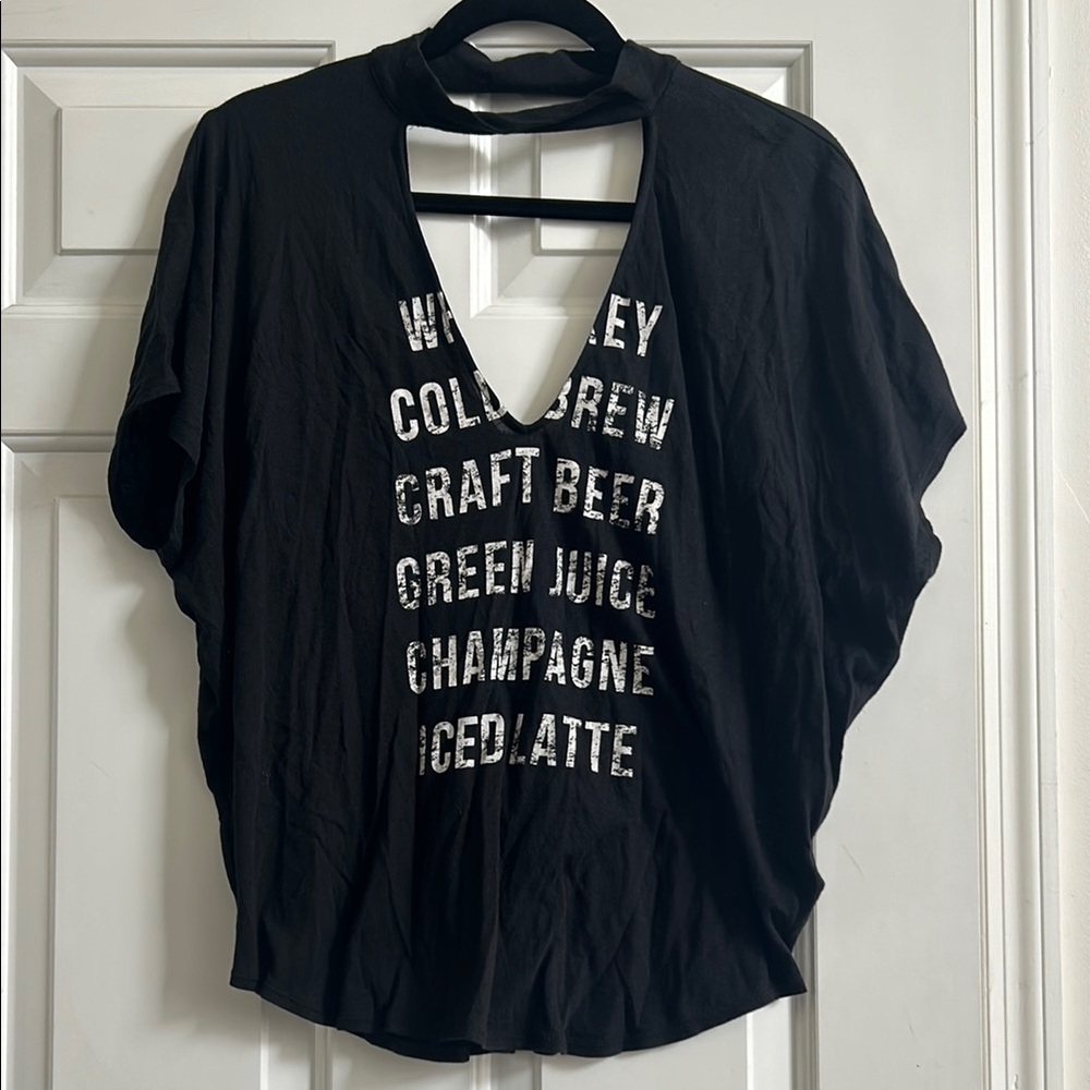 Black Graphic Women's Top